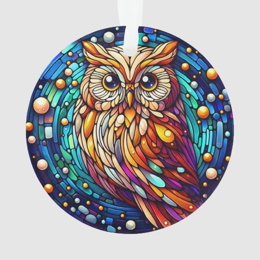 Rust in glazen bank en bloemen op vlekken ornament (achterkant)