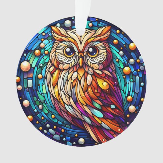 Rust in glazen bank en bloemen op vlekken ornament (voorkant)