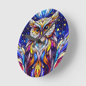 Rust in glazen bank en bloemen op vlekken ronde klok (Hoek)