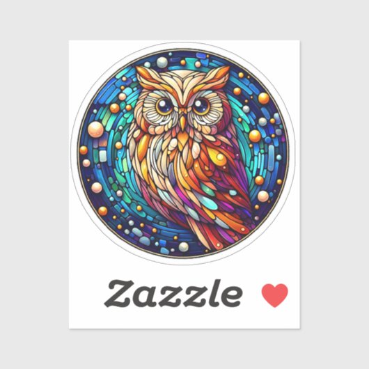 Rust in glazen bank en bloemen op vlekken sticker (Vel)