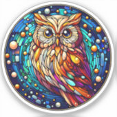 Rust in glazen bank en bloemen op vlekken sticker (Voorkant)