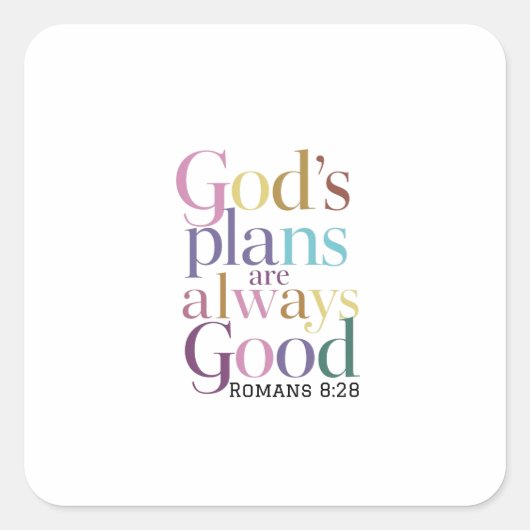 Rust in Gods soevereine goede plannen: Romeinen 8: Vierkante Sticker (Voorkant)