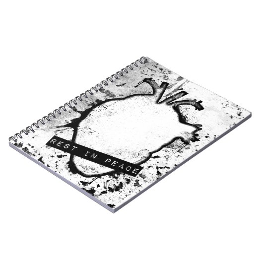 rust in het anatomische hart in vrede notitieboek (Linkerzijde)