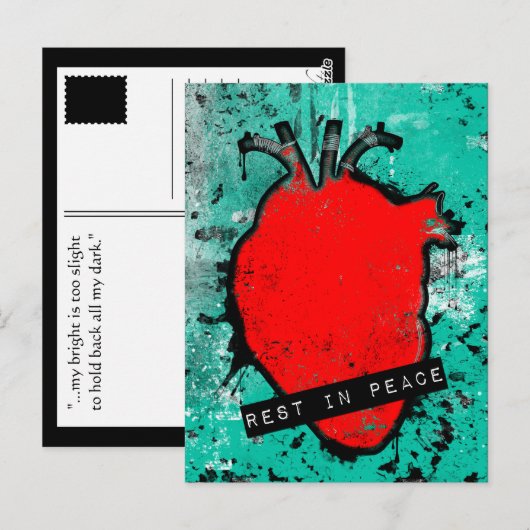 rust in het emo - hart briefkaart (Voorkant / Achterkant)