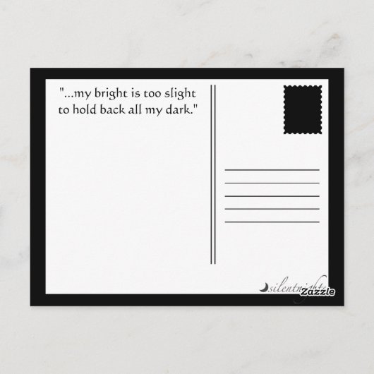 rust in het emo - hart briefkaart (Achterkant)
