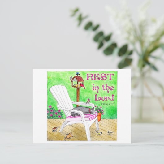 Rust in het Lord Inspirerend Briefkaart (Staand voorkant)