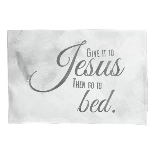 RUST IN JESUS Christelijk Quote Grijs Kussen Hoesj Kussensloop (Voorkant-Links)