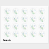 Rust in Lord Scripture Dragonfly Blue, Green Ronde Sticker (Vel)