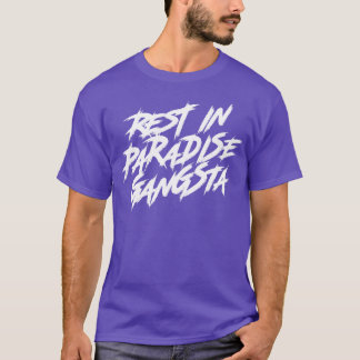 Rust in Paradise Gangsta witte tekst T-shirt