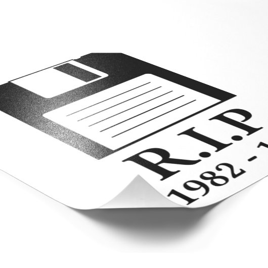 Rust in Peace RIP-diskettestation Foto Afdruk (Hoek)