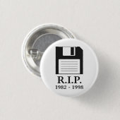 Rust in Peace RIP-diskettestation Ronde Button 3,2 Cm (Voorkant /achterkant)