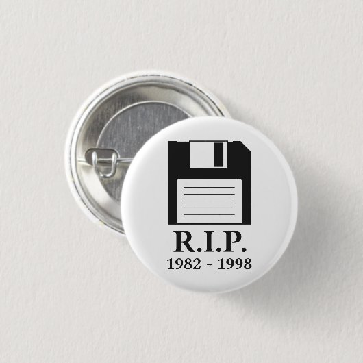 Rust in Peace RIP-diskettestation Ronde Button 3,2 Cm (Voorkant /achterkant)