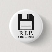 Rust in Peace RIP-diskettestation Ronde Button 3,2 Cm (Voorkant)
