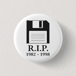 Rust in Peace RIP-diskettestation Ronde Button 3,2 Cm