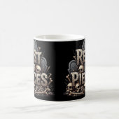 Rust in stukken - Creepy Skeleton Halloween Mok (Center)