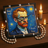 rust in the Celestial Night Art Vierkante Klok