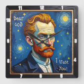 rust in the Celestial Night Art Vierkante Klok (Voorkant)