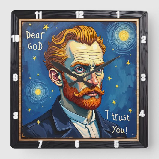 rust in the Celestial Night Art Vierkante Klok (Voorkant)