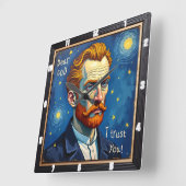 rust in the Celestial Night Art Vierkante Klok (Hoek)