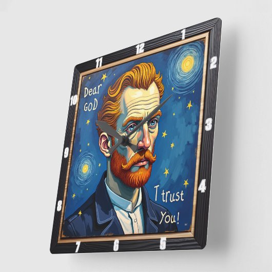 rust in the Celestial Night Art Vierkante Klok (Hoek)