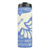 RUST in vele talen aangepaste naam tumbler Thermosbeker (Voorkant)