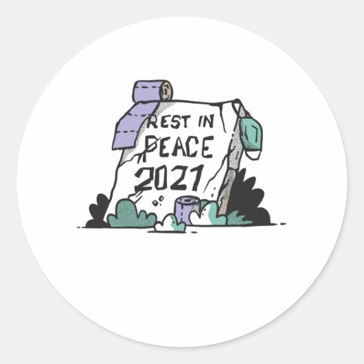 Rust in vrede 2021 ronde sticker (Voorkant)