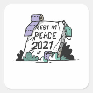 Rust in vrede 2021 vierkante sticker