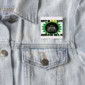 Rust in vrede 2 vierkante button 5,1 cm (In situ)