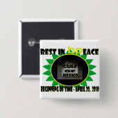 Rust in vrede 2 vierkante button 5,1 cm (Voorkant /achterkant)