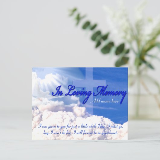 Rust in vrede_ briefkaart (Staand voorkant)