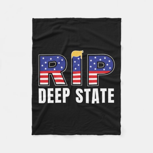 Rust In Vrede Diepe Staat Grappig President Trump  Fleece Deken (Voorkant)