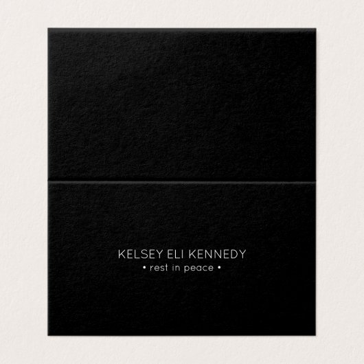 Rust in vrede gevouwen kaart (Buitenkant ongevouwen)