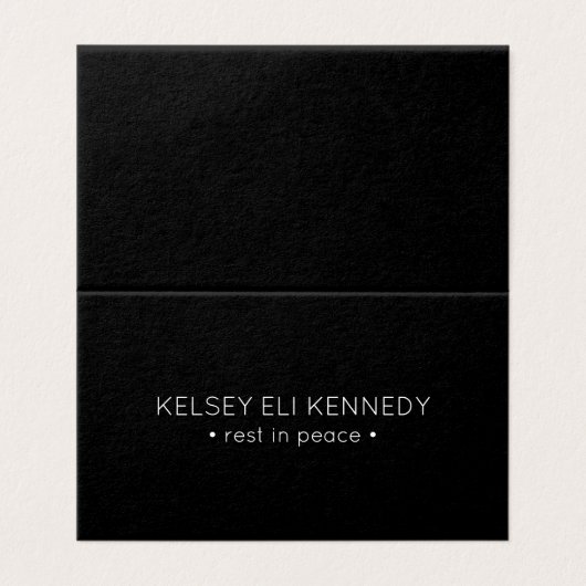 Rust in vrede gevouwen kaart (Buitenkant ongevouwen)