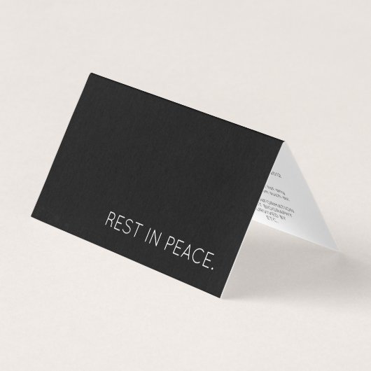 Rust in vrede gevouwen kaart (Voorkant)