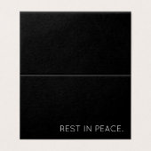 Rust in vrede gevouwen kaart (Buitenkant ongevouwen)