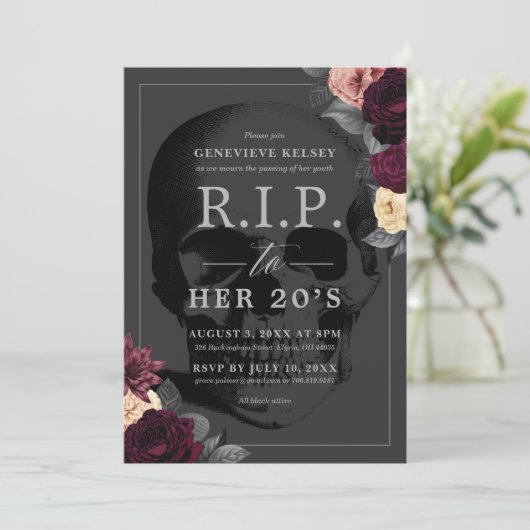 Rust in vrede met haar feestje in de twintig. kaart (Staand voorkant)