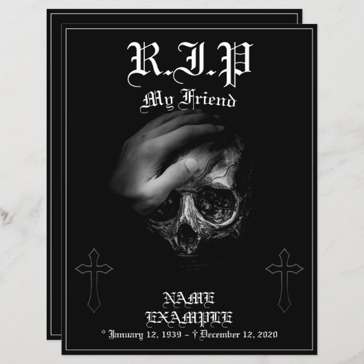 Rust in vrede mijn vriend (Voorkant / Achterkant)