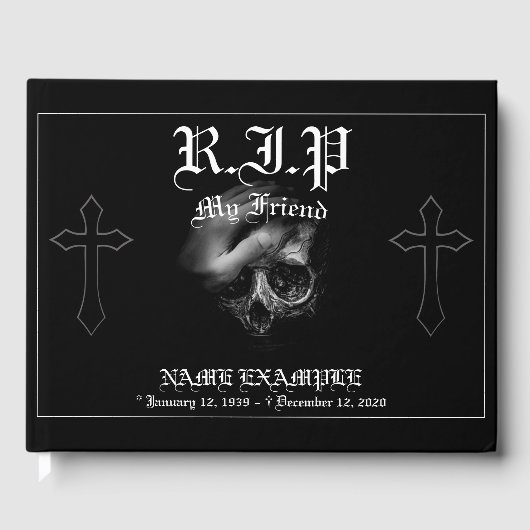 Rust in vrede mijn vriend gastenboek (Voorkant)