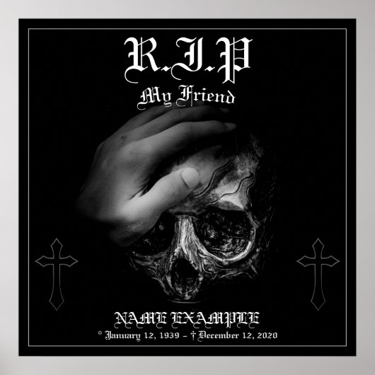 Rust in vrede mijn vriend poster (Voorkant)