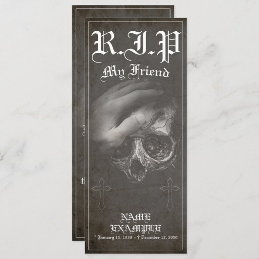 Rust in vrede mijn vriend - vintage (Voorkant / Achterkant)