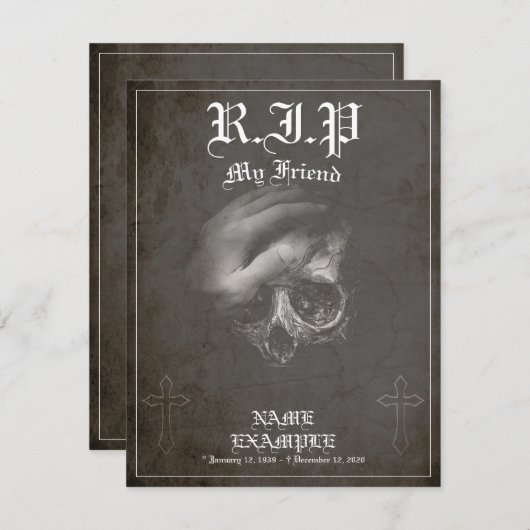 Rust in vrede mijn vriend - vintage (Voorkant / Achterkant)