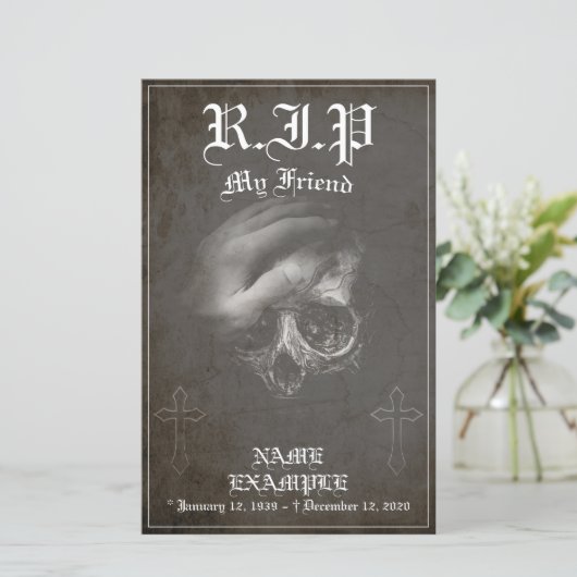 Rust in vrede mijn vriend - vintage (Staand voorkant)