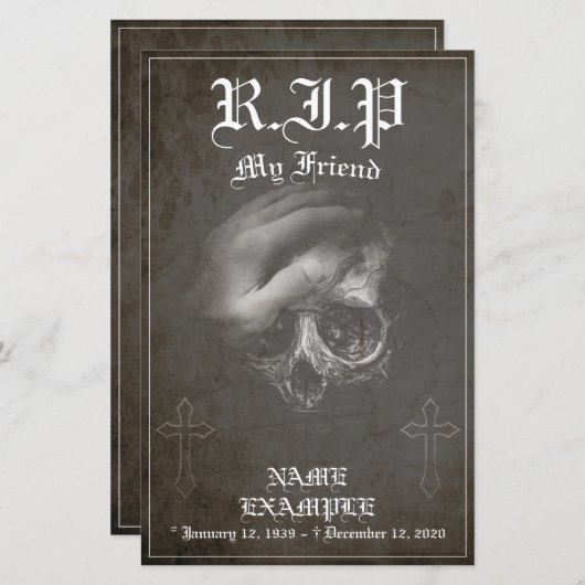 Rust in vrede mijn vriend - vintage (Voorkant / Achterkant)