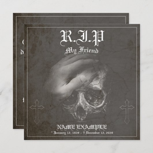 Rust in vrede mijn vriend - vintage (Voorkant / Achterkant)