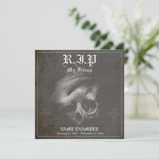 Rust in vrede mijn vriend - vintage (Staand voorkant)