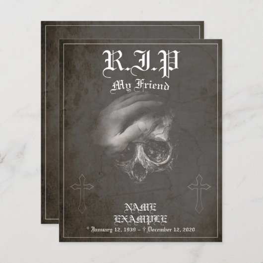 Rust in vrede mijn vriend - vintage (Voorkant / Achterkant)