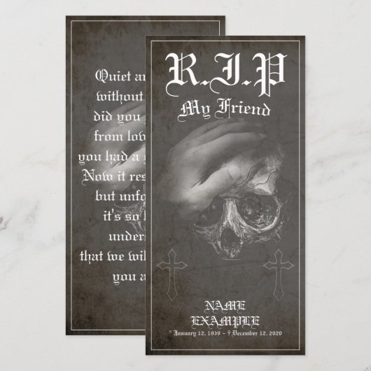 Rust in vrede mijn vriend - vintage (Voorkant / Achterkant)