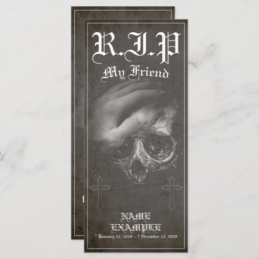 Rust in vrede mijn vriend - vintage (Voorkant / Achterkant)