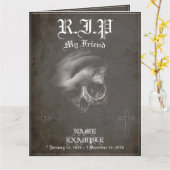 Rust in vrede mijn vriend - vintage kaart (Gele Bloem)