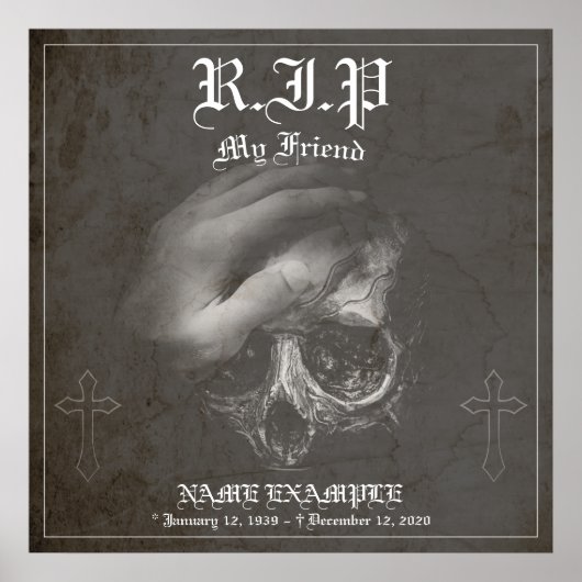 Rust in vrede mijn vriend - vintage poster (Voorkant)